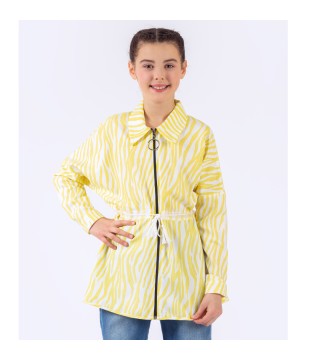 Wholesale Girls Zippered Tunic 8-11Y Pafim 2041-Y23-3275 - Yellow