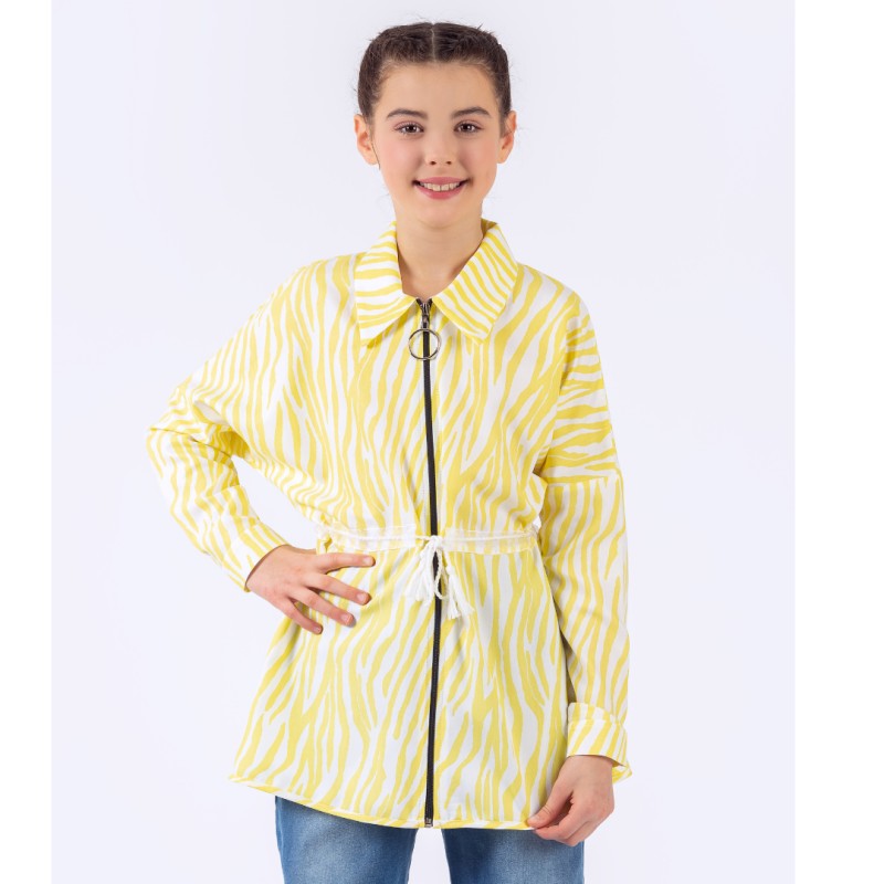 Wholesale Girls Zippered Tunic 8-11Y Pafim 2041-Y23-3275 - Yellow